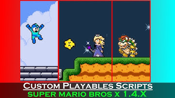 SMBX 1.4.4 | Custom Playables | Rosalina, Megaman and Bowser | scripts | Showcase