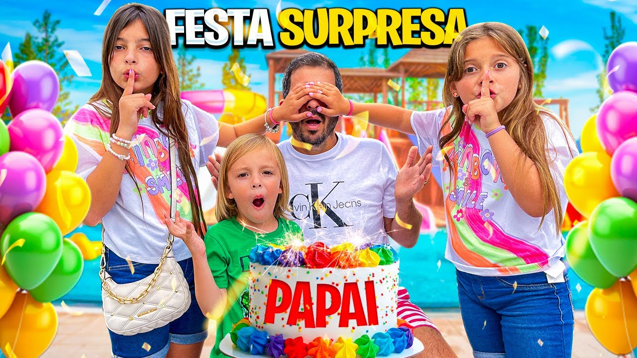 MUITAS SURPRESASA DE ANIVERSÁRIO PARA O PAPAI *Muita Emoção