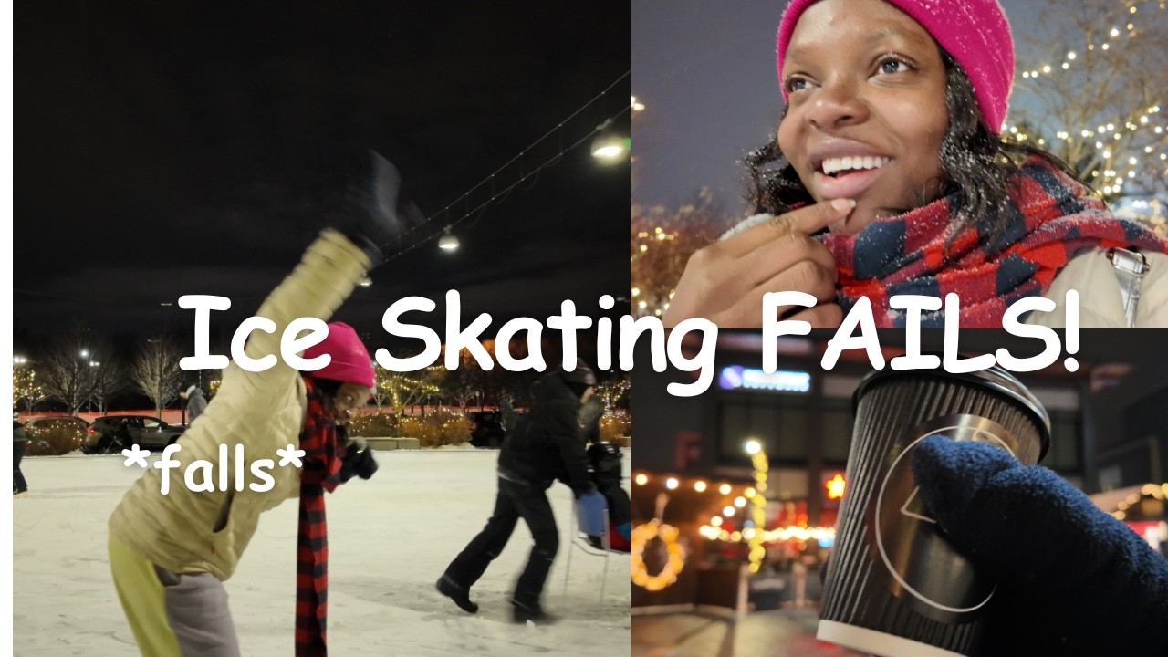 Outdoor Ice Skating Gone Wrong (Epic Fails + Cozy Winter Treats) - YouTube