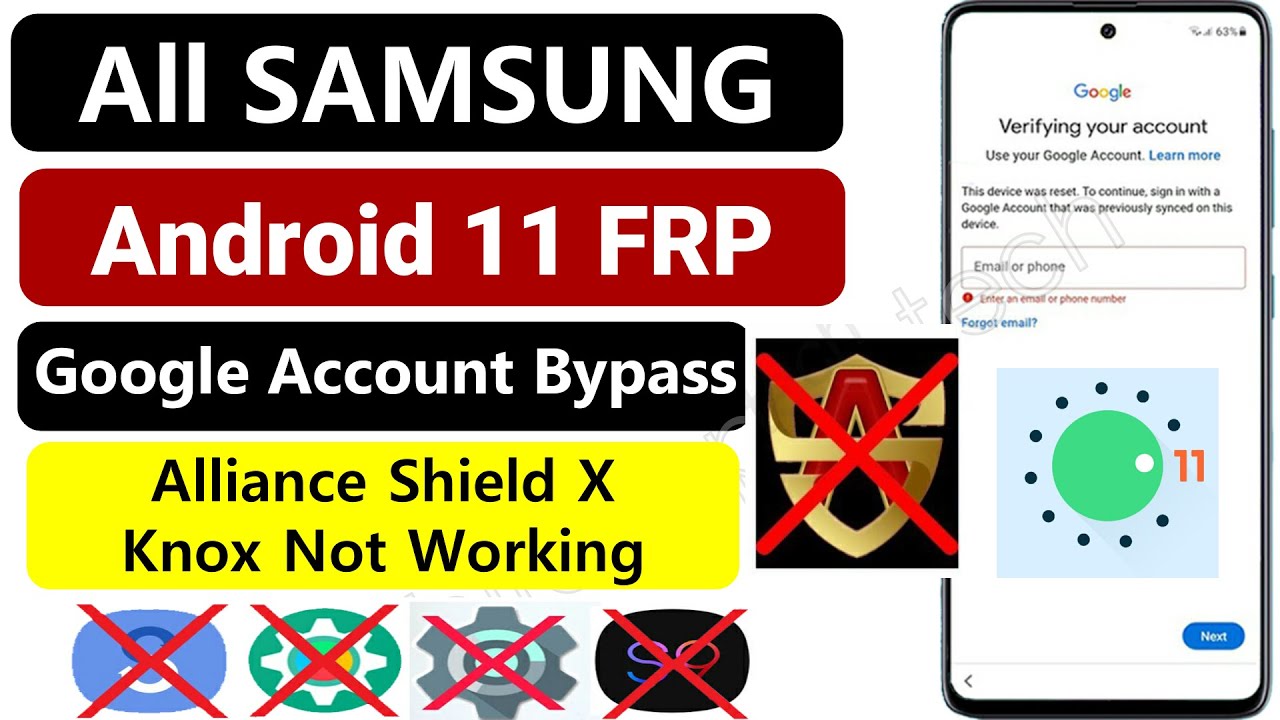 Alliance Shield x Not Working Samsung Android 11 FRP Bypass