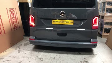 VW T6 rear LED tailgate lights with sequential / dynamic indicators RED