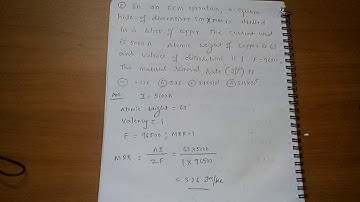 Non traditional machining process | Problem 8 | GATE MECHANICAL PRODUCTION