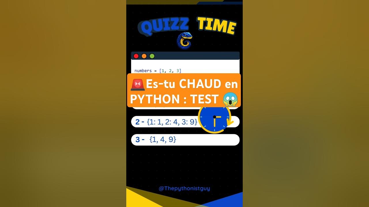 🚨Test ton NIVEAU de PYTHON 😱 |Apprendre Python / IA en français #python ...