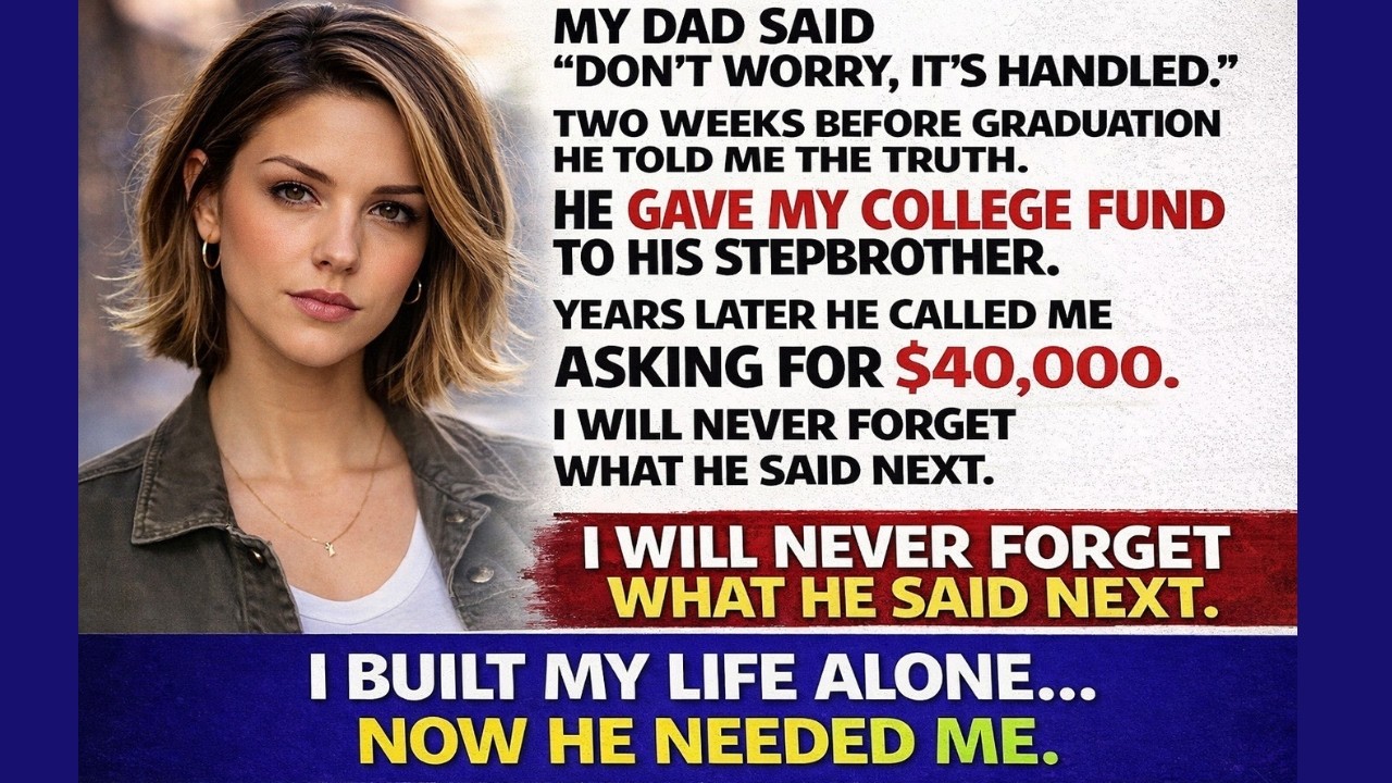 My Dad Gave My College Fund to My Stepbrother — Years Later He Asked Me for $40,000