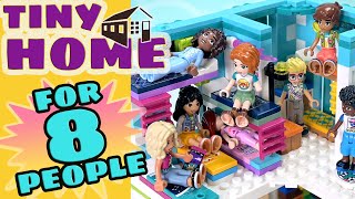 Can I build a tiny home for 8 PEOPLE Building the bedrooms pt 1 | LEGO challenge