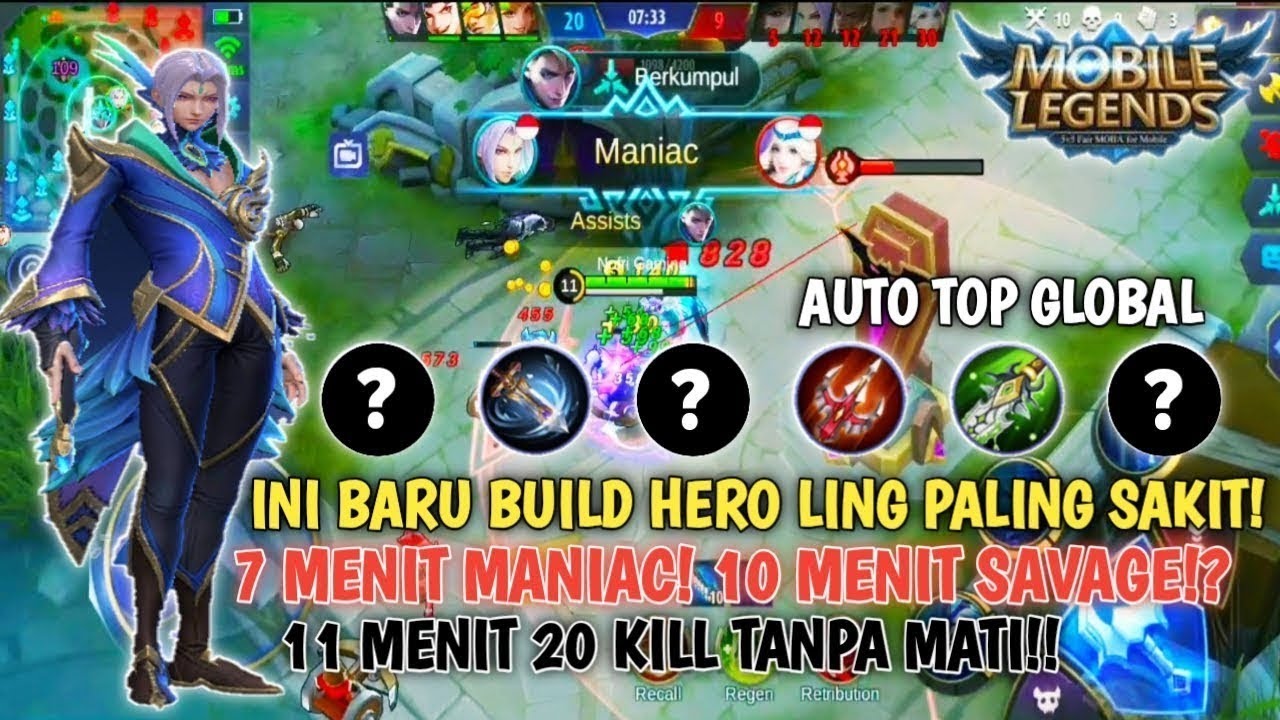 MOBILE LEGEND | HERO LING INSTANT MANIAC ⚔️ 