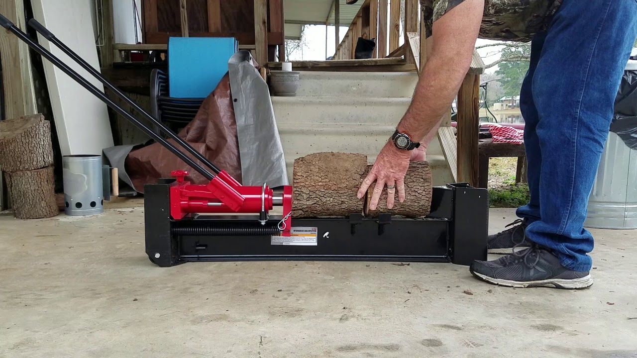 Harbor Freight 10 ton log splitter review - YouTube