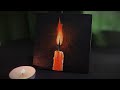 Learn how to paint a candle  || Candle painting tutorial  || Candle painting in mini Canvas + Review