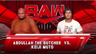 【WWE2K23】 武藤敬司 vs.アブドーラ・ザ・ブッチャー【ONLINE】プロレスゲーム　オンライン戦 - Keiji Muto Vs.Abdullah the Butcher - screenshot 4
