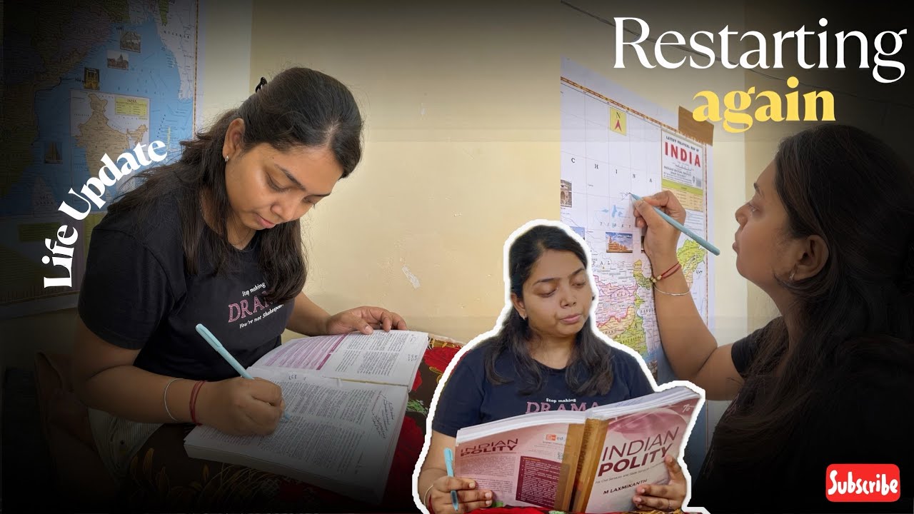 Recovering and Restarting UPSC Prep from scratch 📚⚡️ | Study Vlog Comeback🔥 