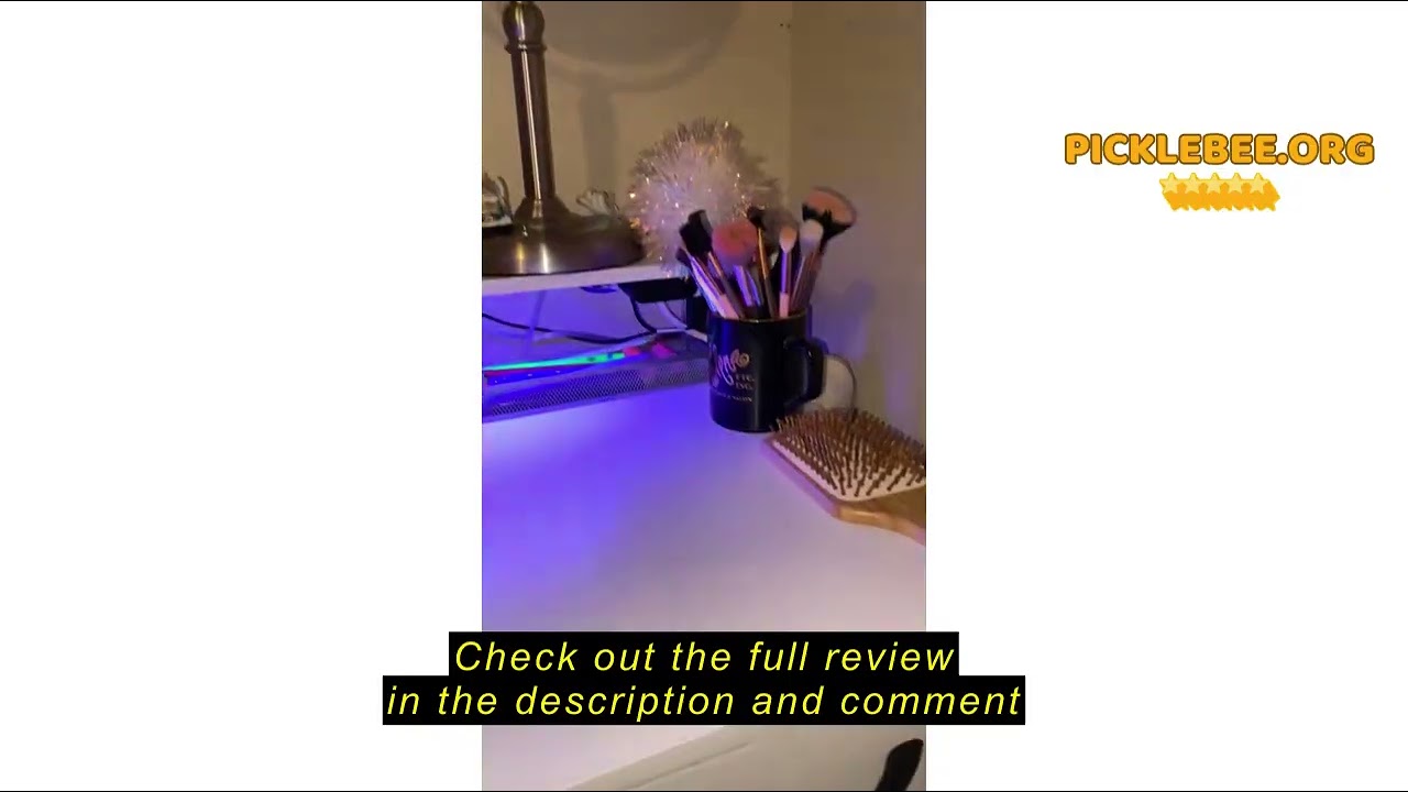 Review Rolanstar 100cm Computer Desk with Monitor Stand & Storage - 3 Fabric Drawers, 2 Shelves, Gam