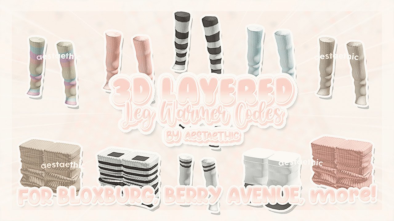 CUTE 3D LAYERED SHOE CODES for bloxburg & berry avenue PT.1 #roblox  #aesthetic #bloxburg 