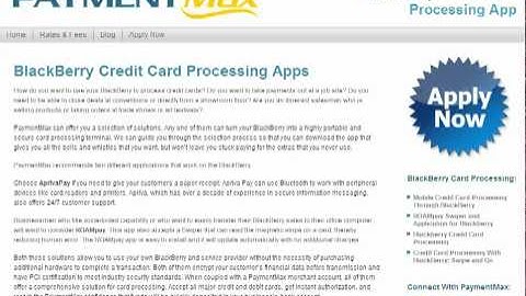 BlackBerry Torch 9800 Review - Credit Card App