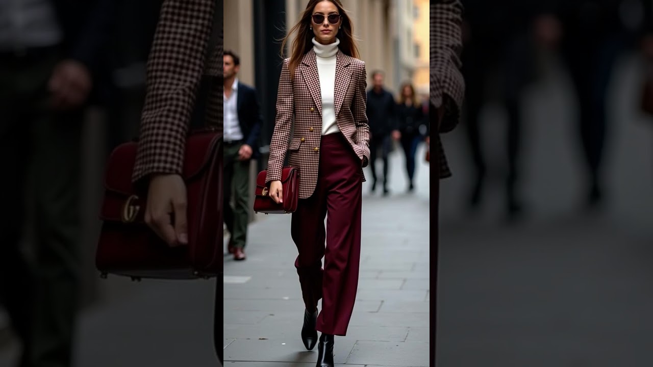 A stylish playofcolors combining elegance&casual vibesinmodern outfits✨