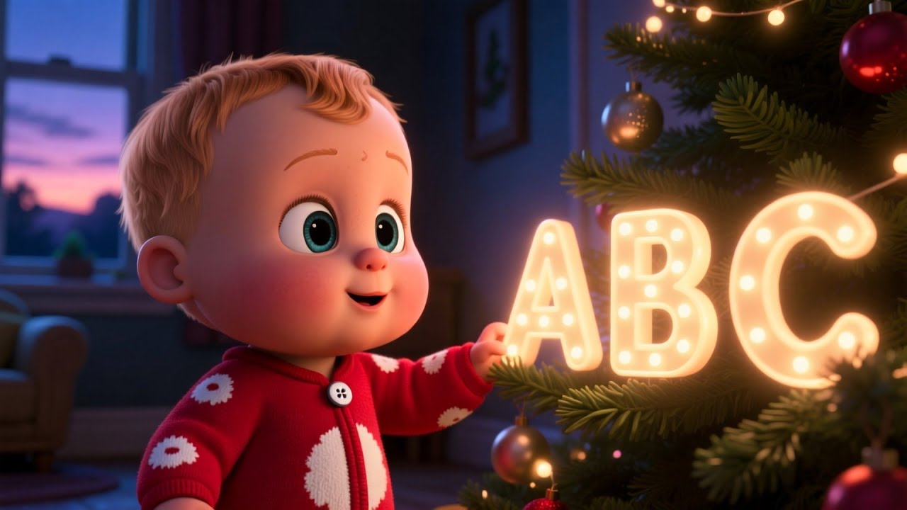 Christmas Tree Studytime ABC 🎄🔤 Fun Holiday Alphabet Song | Learn ABCs for Kids
