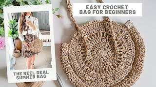 Easy Crochet Bag for Beginners - Crochet a Purse with Raffia