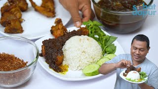 Sekarang saatnya ayam dibuat bumbu hitam khas madura gak kalah sama bebek bumbu hitam