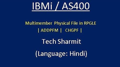 IBMi (AS400) - Multimember Physical file in #RPGLE #IBMi #AS400