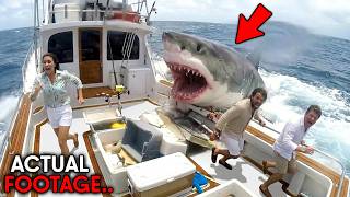 Great White Shark Destroys $5M Yacht and Eats Billionaire Family Alive!