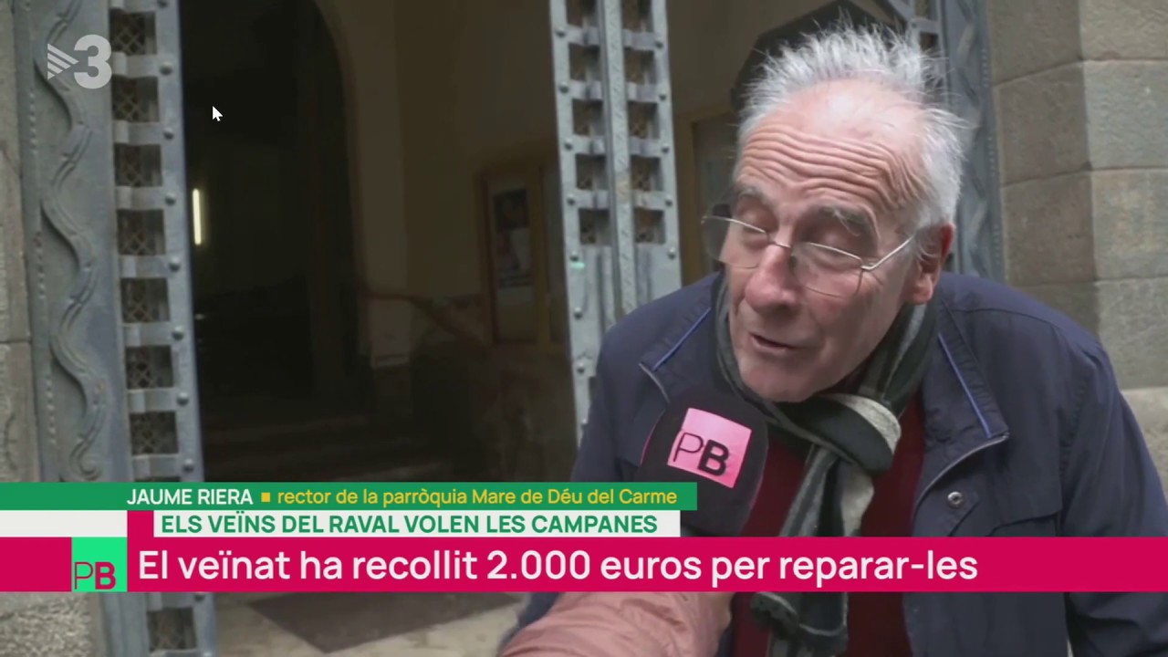 Emissió en directe a TV3 sobre la campanya per restaurar les campanes de la parròquia del Carme