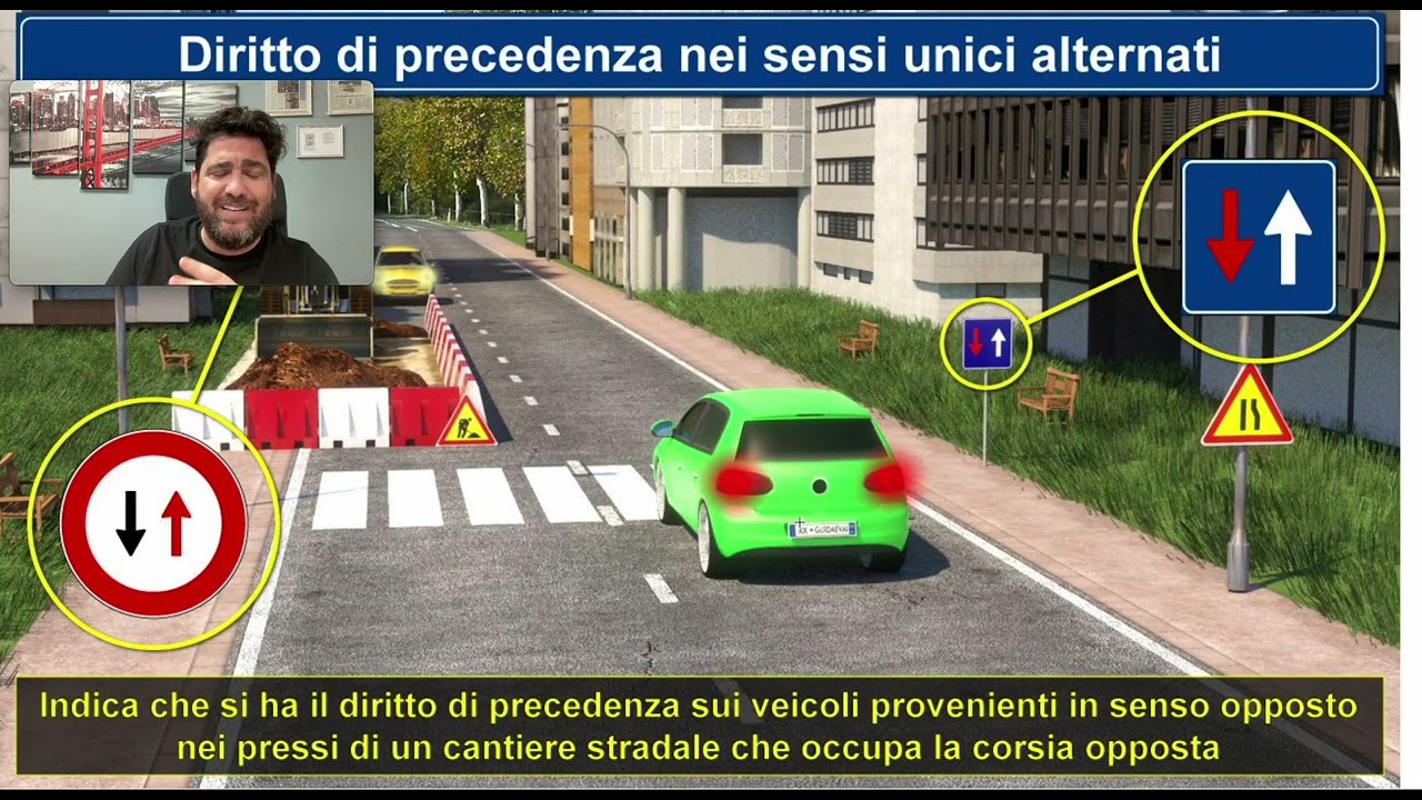 Diritto di precedenza  nei sensi unici alternati