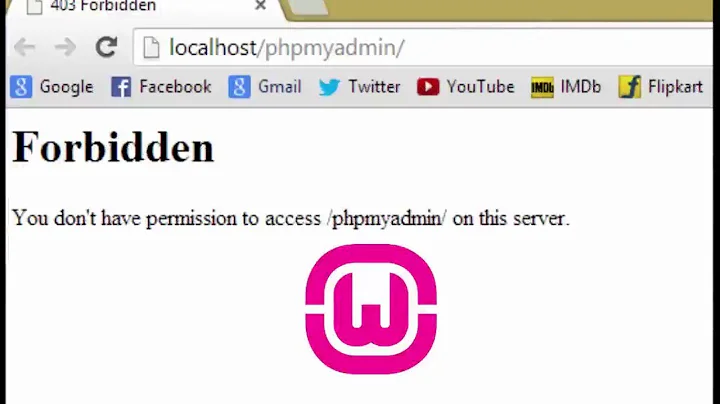 How to resolve 403 Forbidden phpmyadmin error in WAMP Server?