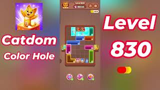 Catdom Color Hole Level 830 Walkthrough [NEW UPDATE] 🐱🟣 | Relaxing Color Puzzle Game | Go Answer