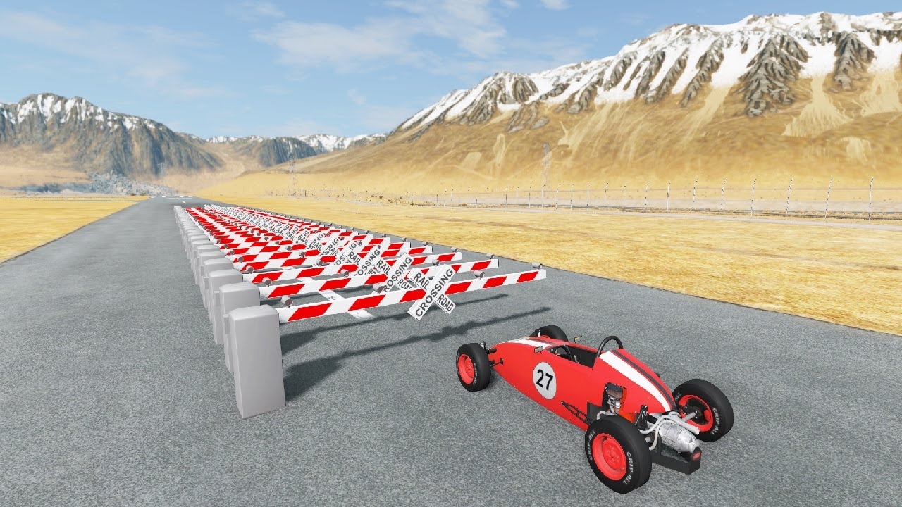 Cars vs Numerous Road Barriers – BeamNG.Drive | BOOM