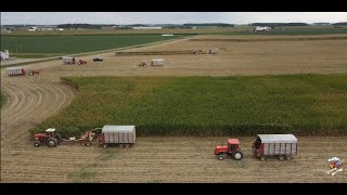 Chopping Corn Silage & Filling Silo with Allis Chalmers Tractors
