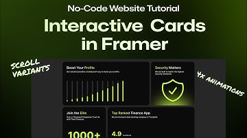 Card Animation in Framer with Scroll Variants | No-Code Tutorial