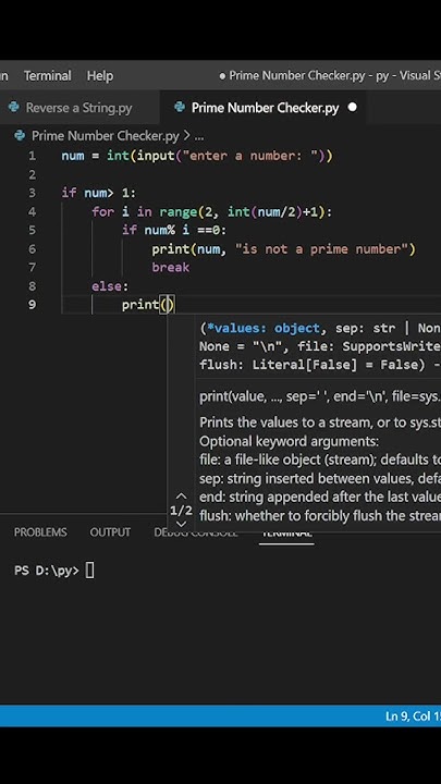 Prime Number Checker in Python | Python Program | Python Shorts ...