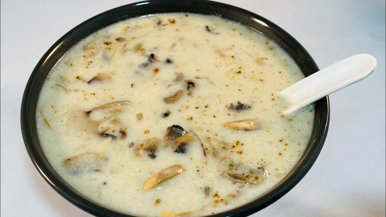 ഇതിന്റെ രുചി വേറെ തന്നെ|| വെറും 5 മിനിറ്റിൽ ചൂട് സൂപ്പ് തയ്യാറാക്കാം || Cream of Mushroom Soup 🍜