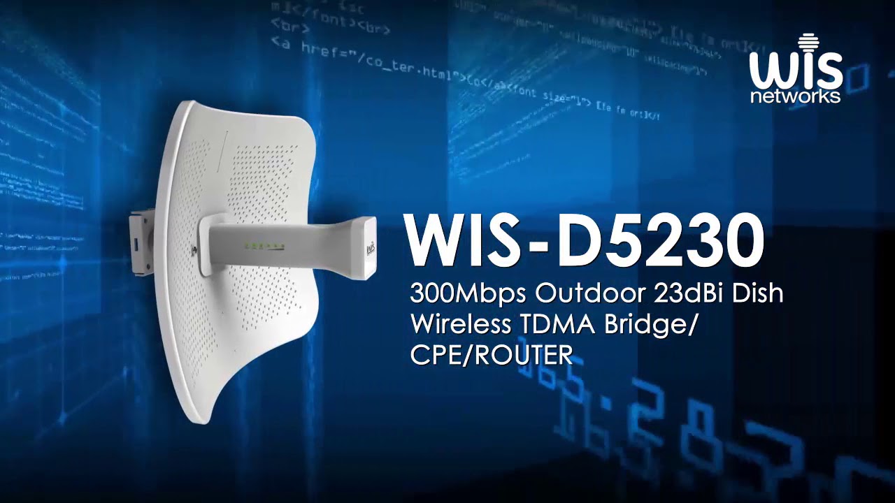 Tdma Router Purchase WIS D5230 Dish Wireless TDMA Bridge / CPE/ROUTER - YouTube