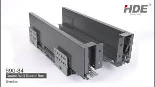 HDE-690-84 Double Wall Drawer Box (Slim Box)  Dark Grey