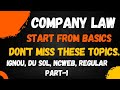Exams Prep-Company Law topics you must study for exams.| Part-1 | #companylaw #bcom #bba #ca #llb