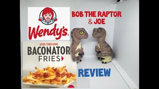 Wendy's Baconator French Fries Fast Food Review  Burger Side Bob the Raptor & Joe Dinosaur Foodies