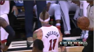 Chris Andersen blocks Tyler Hansbrough  | Game 5  | Pacers-Heat | NBA Playoffs 2013 | HD