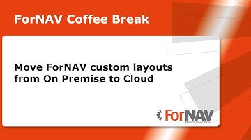 Move ForNAV custom layouts from On Premise to Cloud