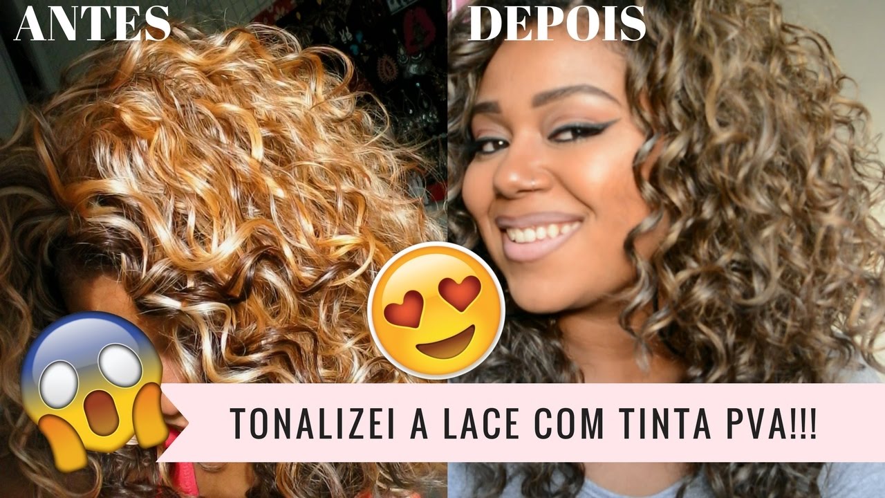 TONALIZEI MINHA LACE COM TINTA PVA!! OLHA SÓ O RESULTADO!! + Resenha Lace front Lynn