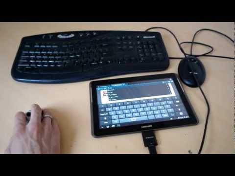 Samsung Galaxy Tab 2 10.1 with keyboard en mouse works fine!