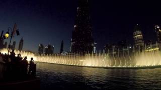 Dubai Fountain, Burj Khalifa - Gopro Hero5 Session in 4K
