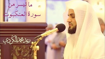 تلاوة محبرة من سورة العنكبوت من صلاة المغرب للشيخ رعد الكردي
