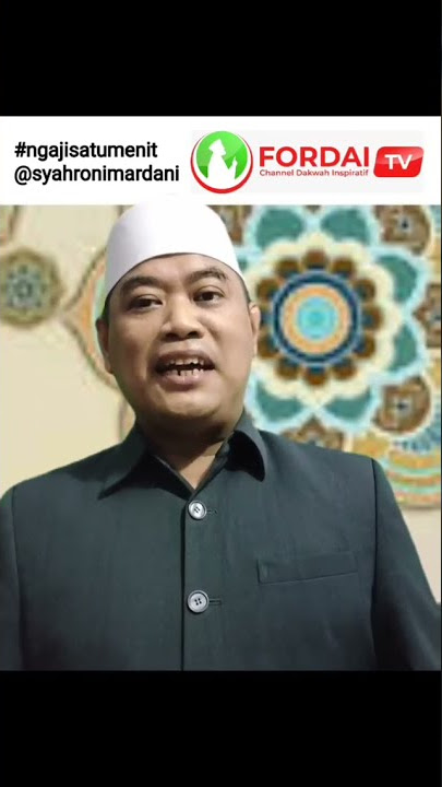 JANGAN SUKA MARAH MARAH | Ngaji 1 Menit | Ust Syahroni Mardani #shorts
