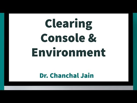 Clearing Console and Environment in R