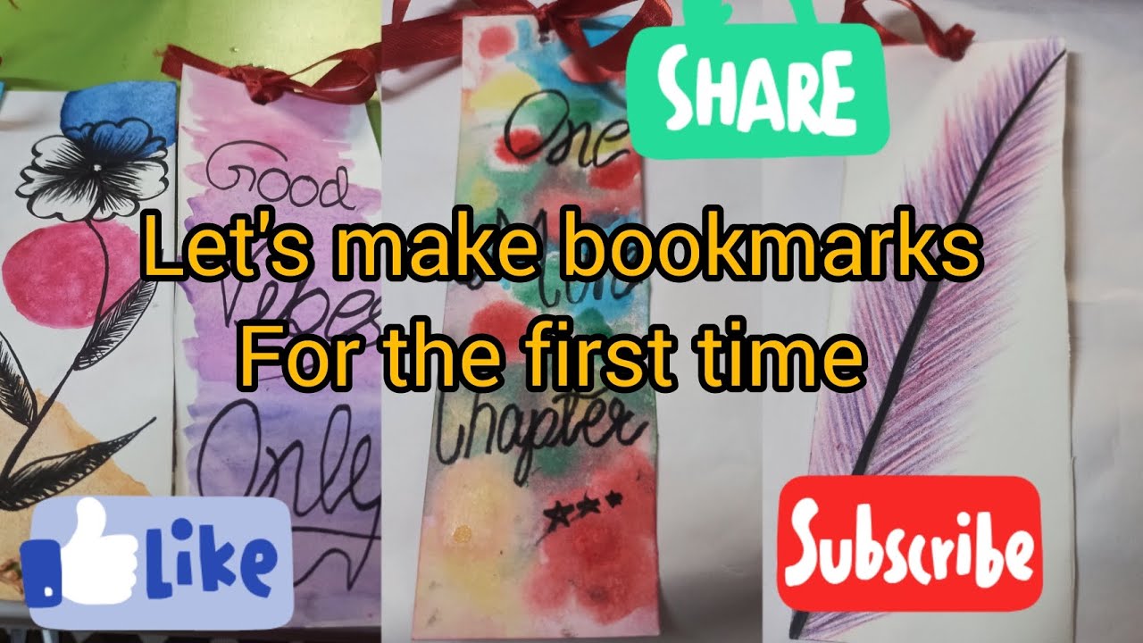 let's make diy bookmarks #diy //first long video #viral #bookmark # ...
