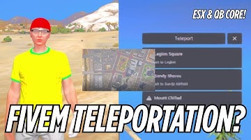 Fivem Teleport Script with Menu (ESX & QBCORE)