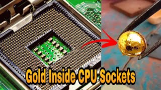 CPU Sockets Gold Recovery | Recover Gold From Computer Motherboard | Gold Recovery