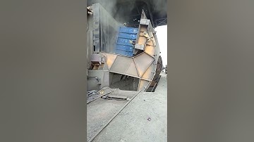 Indian Railway wagon tippler in action