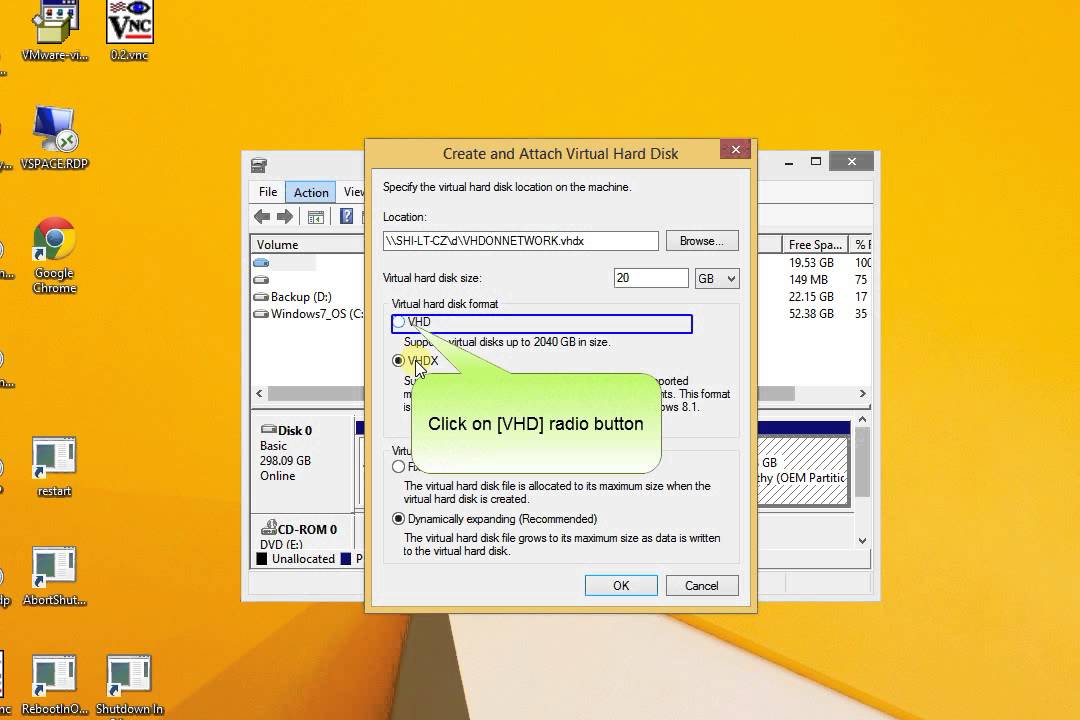 How to create vhd and mount as a local drive in Windows 8 and 8.1 - YouTube