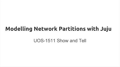 Modelling Network Partitions with Juju